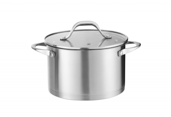 Oala din inox Zilan 3L Diametru 20 cm manere nituite Compatibil gaz inductie & electric Compatibil masina de spalat vase 