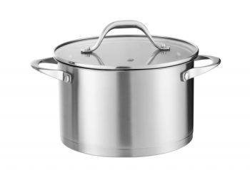 Oala din inox Zilan 5.5L Diametru 24 cm manere nituite Compatibil gaz inductie & electric Compatibil masina de spalat vase 