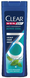 Sampon Clear Men 3in1 Active Cool 360 ml 