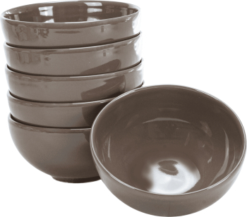 Set 6 boluri pentru familia ta Ø 13 c m 450 ml Maro Cafeniu 