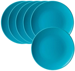 Set 6 farfurii desert Albastru Lagun Mat 20 cm 