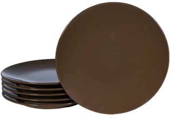 Set 6 farfurii desert Maro Ciocolatiu 20 cm 