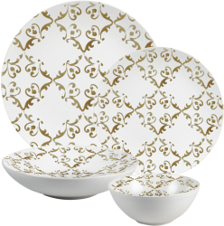 Set farfurii 20 piese 5 persoane - Insieme Splendore Vintage - Set Vesela Italiana Portelan 