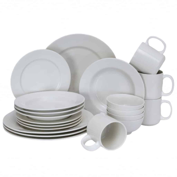 Set farfurii 20 piese pentru 4 persoane North Pole Cesiro Portelan Alb 