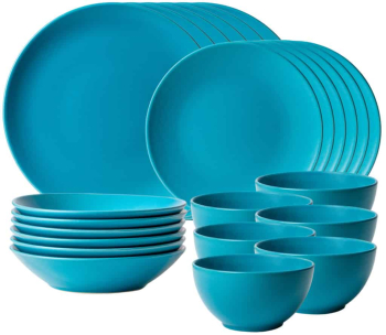 Set farfurii 24 piese pentru 6 persoane Lagoon Cesiro Albastru Lagun Mat 