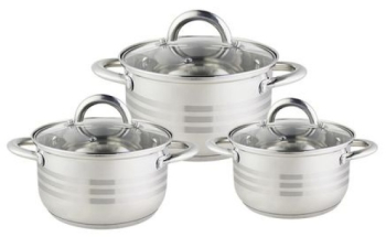 Set oale Floria 6 piese pentru toate sursele de caldura Inox 
