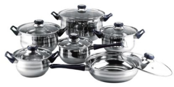 Set oale inox 12 piese Potrivit pentru toate sursele de caldura inclusiv inductie Floria 
