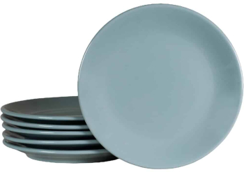 Simplitate Sofisticata Set 6 Farfurii Desert Gri Albastrui 