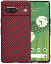 Husa pentru Google Pixel 7 - Techsuit Carbonite FiberShell - Red 