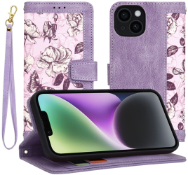 Husa pentru iPhone 14 - Techsuit FlipCraft - Mysterious Purple 