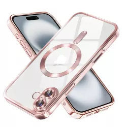 Husa pentru iPhone 16 - Techsuit Luxury Crystal MagSafe - Pink 