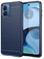 Husa pentru Motorola Moto G14 - Techsuit Carbon Silicone - Blue 