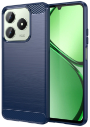 Husa pentru Realme C63 / C61 - Techsuit Carbon Silicone - Blue 