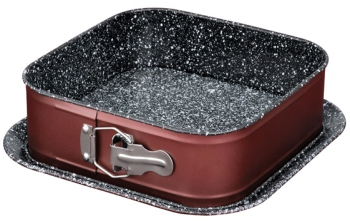 Tava copt cu baza detasabila dimensiune 23.8X23.8X8 cm otel carbon 2 straturi acoperire marmura ceramica 