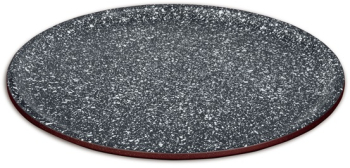 Tava pizza otel carbon dimensiune 36x1.1 cm doua straturi acoperire marmura ceramica 