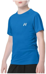 Tricou cu maneca scurta cu protectie UV UPF50+ MEETWEE albastru XL 14-15 ani - OUTLET 