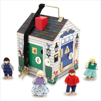 Casuta din lemn cu sonerie melissa and doug 