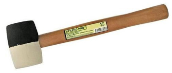 Ciocan cauciuc coada lemn alb-negru 680 g 