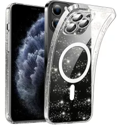 Husa pentru iPhone 11 Pro Max - Techsuit SparkleSkin MagSafe Series - Clear 