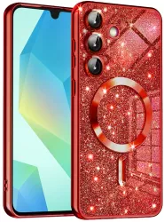 Husa pentru Samsung Galaxy A16 4G / A16 5G - Techsuit Luxury Glitter MagSafe - Red 
