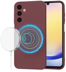 Husa pentru Samsung Galaxy A25 5G - Techsuit SoftFlex MagSafe - Plum Red 