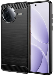 Husa pentru Xiaomi Poco F7 Ultra - Techsuit Carbon Silicone - Black 