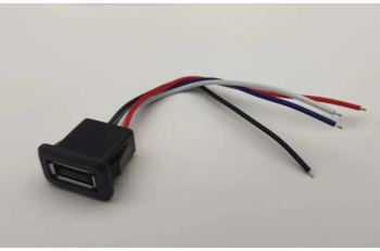 Mufa USB2.0 mama panou tip A 1 port gabarit mic cu 4 fire 18xH10mm 