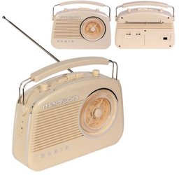 Radio fm portabil vintage 15w cu functie bluetooth/aux 