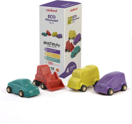Set 4 vehicule 9 cm minimobile eco 