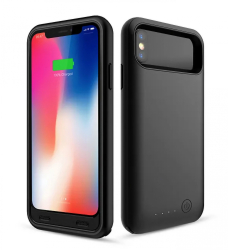 Acumulator extern iFans Battery Case 4000 mAh pentru Apple iPhone X Negru 