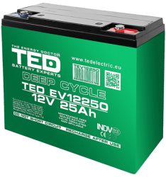 Acumulator vehicule electrice deep cycle 12v 25ah ted 