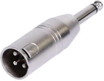 Adaptor 3 pini XLR tata - JACK 6.35 mm tata MONO metal BST 18-5575 