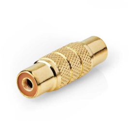 Adaptor audio PROFESIONAL mono RCA mama - RCA mama metal aurit 1buc Nedis CABW24950AT 