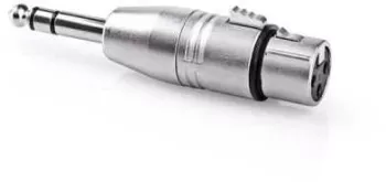 Adaptor audio stereo Jack tata 6.35 mm - XLR mama 3 pini Metal Nedis CAGP15941ME 