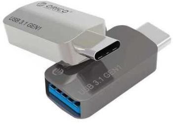 Adaptor OTG USB Type C tata - USB Type A mama metal argintiu 3A Orico CTA2 