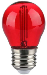 Bec LED G45 E27 2W cu filament lumina rosie V-tac SKU-217413 