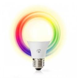 Bec LED Smart WiFi RGB cu lumina alba calda E27 Nedis 
