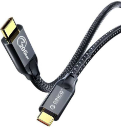 Cablu 100W 4K60Hz USB Type C - USB Type C 1m Gen2.2 20Gbps negru Orico CM32-10-BK 