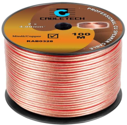 Cablu difuzor 4mm x2 cupru transparent Cabletech KAB0328 