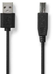 Cablu imprimanta USB 2.0 USB-A tata - USB-B tata 3m negru Nedis CCGL60101BK30 