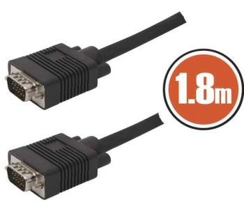 Cablu monitor VGA fisa - fisa 1.8m dublu ecranat negru delight 