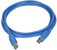 Cablu USB 3.0 USB A mufa tata - USB B mufa tata aurit 0.5m albastru PVC GEMBIRD CCP-USB3-AMBM-0.5M 