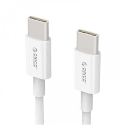 Cablu USB type C tata-tata 1m alb Orico BCU-10 