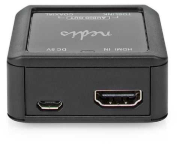 Convertor audio digital 1x HDMI - 1x Coax mama + 1x Toslink negru Nedis ACON3425AT 