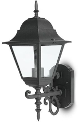 Corp iluminat montaj perete e27 ip44 - negru mat