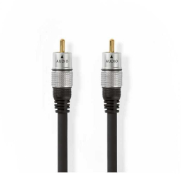 Digital Audio AV Cablu 1x RCA tata - 1x RCA tata 1.5m placat cu aur Nedis 