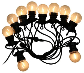 Ghirlanda led 5m 10 becuri 0.4w / bec 3000k 