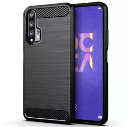 Husa pentru Huawei Nova 5T / Honor 20 - Techsuit Carbon Silicone - Black 