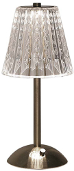 Lampa birou 3w 3in1 cu acumulator 1800mah - nickel auriu 