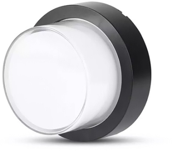 Lampa led 12w ip65 3000k alb cald - negru 